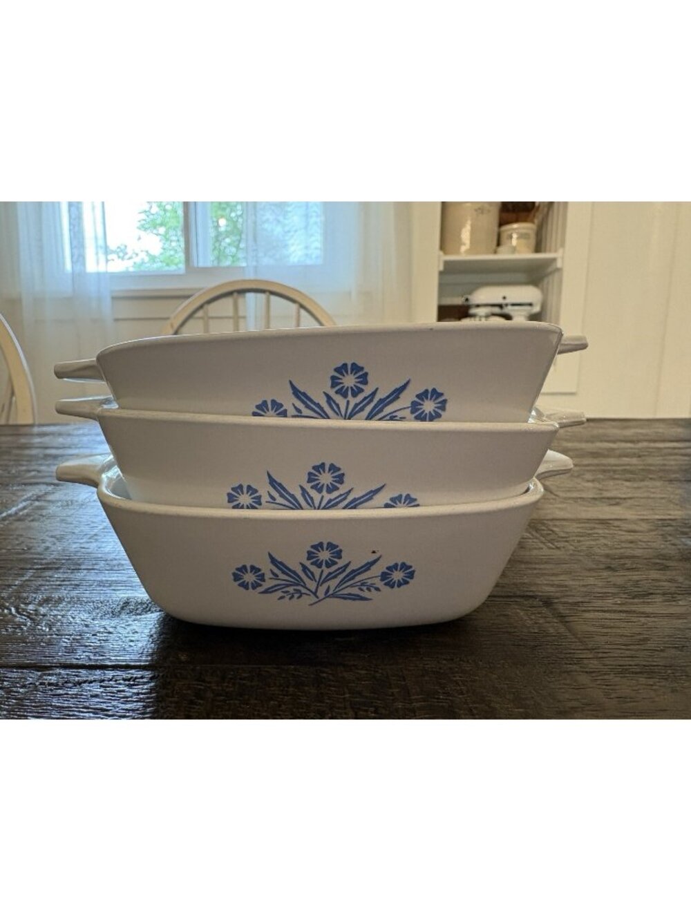 Corning Ware Cornflower Blue P-41-B Petite Pan Casserole Dishes Set